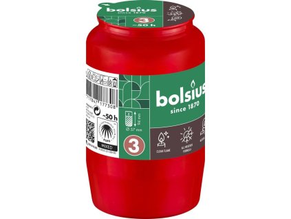 Náplň Bolsius, 50 h, 152 g, 57x94 mm, do kahanca, červená, olej  + praktický pomocník k objednávke