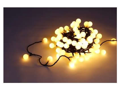 Reťaz MagicHome Vianoce Cherry Balls, 100x LED teplá biela, IP44, 8 funkcií, osvetlenie, L-9,90 m  + praktický pomocník k objednávke