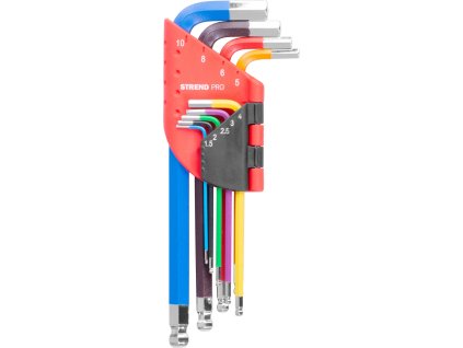 Sada kľúčov Strend Pro, 9 dielna, Hex, Cr-V, Imbus  + praktický pomocník k objednávke