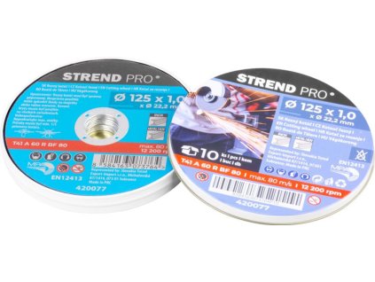 Kotúč Strend Pro 125x1,0x22,2 mm, rezný na kov, dóza, 10 ks  + praktický pomocník k objednávke