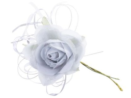 X Kvet MagicHome, ruža, modrá, stonka, veľkosť kvetu: 10 cm, dĺžka kvetu: 18 cm, .  + praktický pomocník k objednávke
