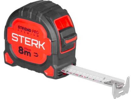 Meter Strend Pro Premium Sterk RZ8027, 8 m, 27 mm, zvinovací, extra široký  + praktický pomocník k objednávke