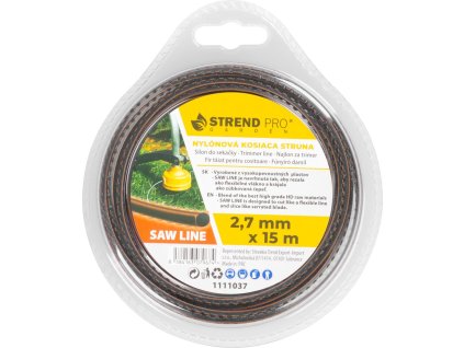 Silon na kosenie Strend Pro Premium SawLine 2,7 mm, L-15 m, zúbkovaný  + praktický pomocník k objednávke