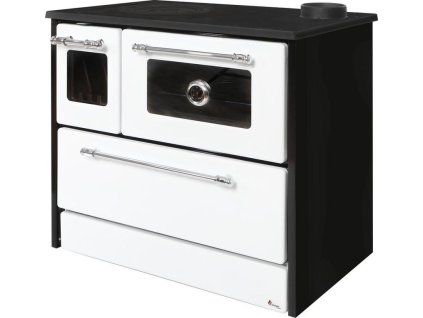 Sporák 701-G OMEGA Kuzine, so sklom, biely, pravý vývod  + praktický pomocník k objednávke