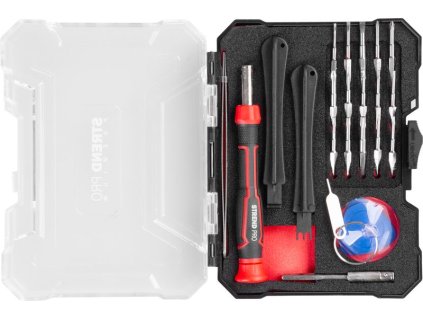 Sada bitov Strend Pro Premium ComfortGrip DL134, 23 dielna, so skrutkovačom, na opravu mobilov  + praktický pomocník k objednávke