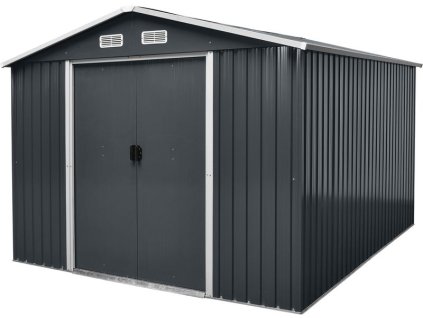 Domček Strend Pro, záhradný, plech, antracit, 301x303x214 cm  + praktický pomocník k objednávke
