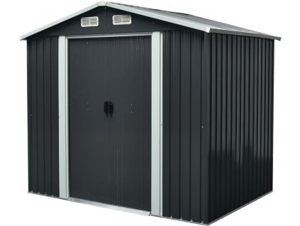 Domček Strend Pro, záhradný, plech, antracit, 236x174x206 cm  + praktický pomocník k objednávke