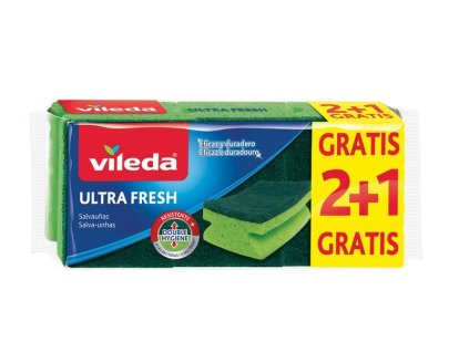 Hubka Vileda Ultra Fresh, špongia na riad, 2+1 ks  + praktický pomocník k objednávke
