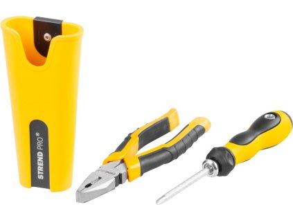 Sada Strend Pro, skrutkovač, kombinované kliešte, puzdro, 3-dielna sada  + praktický pomocník k objednávke