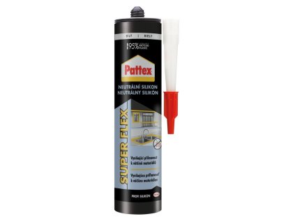 Silikón Pattex Super Flex Neutrálny, biely, 280 ml  + praktický pomocník k objednávke