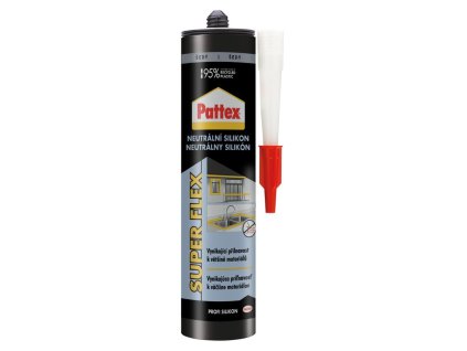 Silikón Pattex Super Flex Neutrálny, šedý, 280 ml  + praktický pomocník k objednávke