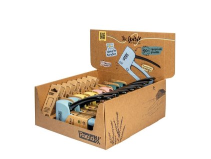 Sponkovačka RAPID Spirit of Sweden, R13, ručná, spony typ 13, 4-10 mm, Sellbox 8 ks sponkovačiek + 8 ks spon  + praktický pomocník k objednávke