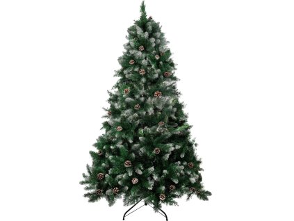 Stromček MagicHome Vianoce Albero, jedľa, zasnežené konce, so šiškami, 210 cm  + praktický pomocník k objednávke