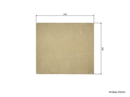 Šamot 23 x 20 x 2,5  + praktický pomocník k objednávke