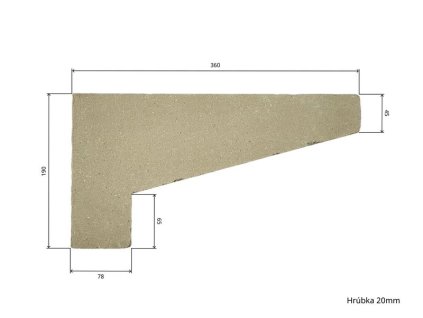 Šamot 19 x 36 x 4,5 x 6,5 x 8 x 2  + praktický pomocník k objednávke