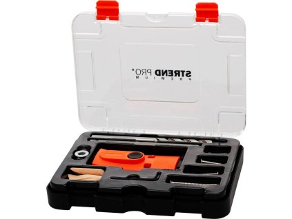 Sada Strend Pro Premium, na vŕtanie otvorov pre šikmé kolíkové spoje, pre stolárov, 55 ks  + praktický pomocník k objednávke