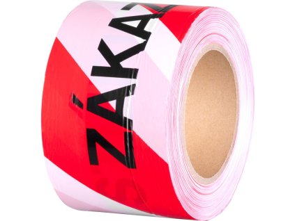Páska Strend Pro, 80 mm, L-250 m, výstražná, červená/biela "ZÁKAZ VSTUPU"  + praktický pomocník k objednávke