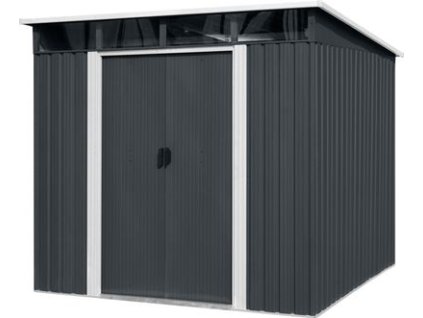 Domček Strend Pro, záhradný, plech, antracit, 238x199x202 cm  + praktický pomocník k objednávke