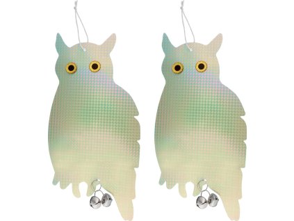 Plašič vtákov Strend Pro, sova, reflexná, s rolničkou, 41,5x20 cm, bal. 2 ks  + praktický pomocník k objednávke