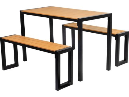 Set GARDIVA záhradný, stôl 118x58x75,5 cm, 2x lavička 108x25x45 cm  + praktický pomocník k objednávke