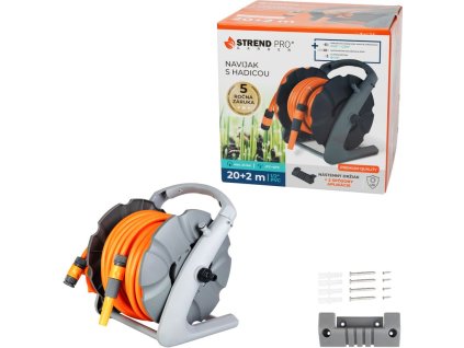 Navíjač Strend Pro Premium, so záhradnou hadicou 1/2", L-20+2 m  + praktický pomocník k objednávke