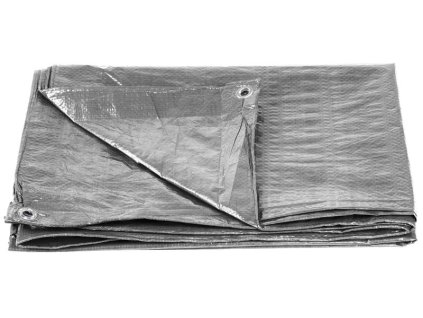 Plachta Tarpaulin Medium 6x8 m, 100 g/m, zakrývacia, SILVER, strieborná, s okami  + praktický pomocník k objednávke