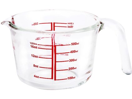 Odmerka MagicHome, sklenená, sklo, s výlevkou, 500 ml  + praktický pomocník k objednávke