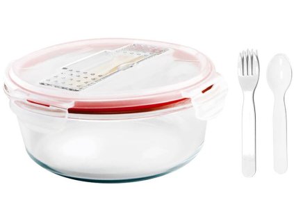 Dóza MagicHome, okrúhla, 1200 ml, s vekom, s príborom, Clip  + praktický pomocník k objednávke