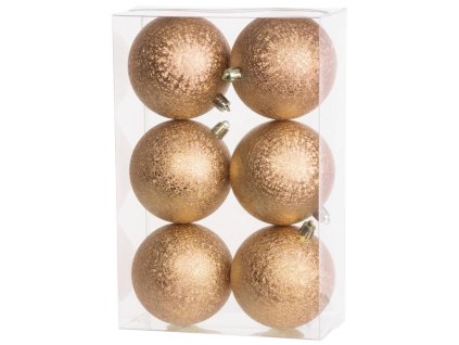 Gule MagicHome Vianoce, 6 ks, šampaň, na vianočný stromček, 8 cm  + praktický pomocník k objednávke