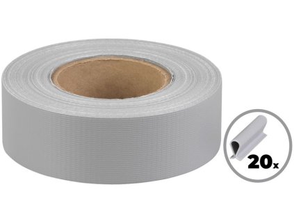 Páska Strend Pro EUROSTANDARD, 47,5 mm, L-35 m, tieniaca, sivá, krycia, na plotové panely, s 20 klipsami, 450 g/m2, PVC, RAL7040  + praktický pomocník k objednávke