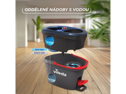 Súprava upratovacia Vileda H2Pro, rotačný, strapcový, mop  + praktický pomocník k objednávke