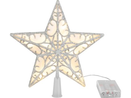 Hviezda MagicHome Vianoce, plast, časovač, 10xLED teplá biela, 25 cm, 2xAA  + praktický pomocník k objednávke