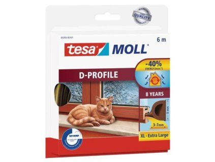 Tesnenie tesa profil D, hnedé, L-6 m  + praktický pomocník k objednávke