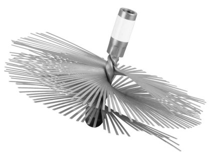Kefa KOVO.B ComRourST 180 mm, INOX, štosákový, komínová kefa na čistenie komína, na komín  + praktický pomocník k objednávke