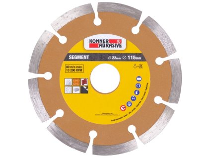 Kotúč KONNER D71003 115 mm, diamantový, segment  + praktický pomocník k objednávke