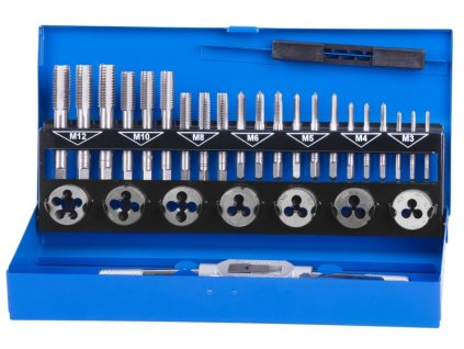 Sada závitnikov a závitových očiek Strend Pro SX1033, HSS, 33 dielna, M3-M12  + praktický pomocník k objednávke