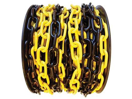 Reťaz SLC 6 mm, L-25 m, plastová, žlto-čierna, výstražná  + praktický pomocník k objednávke