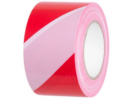 Páska Strend Pro, 75 mm, L-250 m, 60°C, PE, výstražná, červená/biela  + praktický pomocník k objednávke