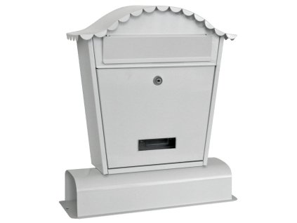 Schránka HUBERT B, poštová, s rúrou na noviny, biela  + praktický pomocník k objednávke