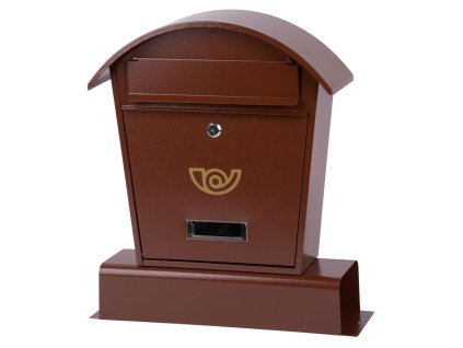 Schránka LAMBERT A, poštová, s rúrou na noviny, hnedá  + praktický pomocník k objednávke