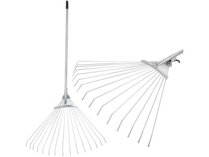 Hrable na lístie Strend Pro R116-85, 15 lamelové, vejárové, 850 g, kovová násada  + praktický pomocník k objednávke