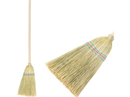 Metla MagicHome, na koberce, ciroková, stredná, 3x šitá, násada 65 cm  + praktický pomocník k objednávke