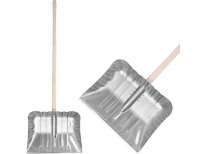 Odhrňovač KOVOS Alu, 490x370 mm, odhŕňač na sneh, lopata, drevená násada, ZMONTOVANÝ  + praktický pomocník k objednávke