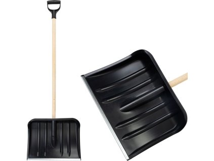 Odhrňovač Snowman M1 435x330 mm, lopata na sneh, Pvc, kovová lišta, odhŕňač, drevená násada D  + praktický pomocník k objednávke