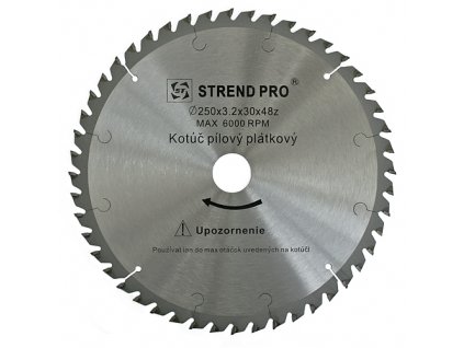 Kotúč Strend Pro SuperSaw NWZ 250x3,2x30 48T, na drevo, pílový, SK plátky  + praktický pomocník k objednávke