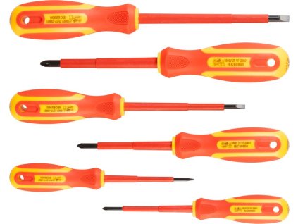 Sada skrutkovačov Strend Pro SD0118, VDE 6 dielna, ploché + Phillips, elektrikárska, 1000V  + praktický pomocník k objednávke