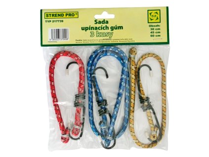 Guma upínacia Strend Pro LB349, 8 mm, 1x 30-45-60 cm, s oceľovými háčikmi  + praktický pomocník k objednávke