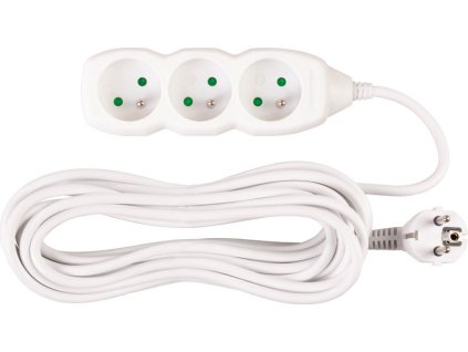 Kábel DG-F803B L-7 m, predlžovací, biely, 3x zásuvka, new edition  + praktický pomocník k objednávke