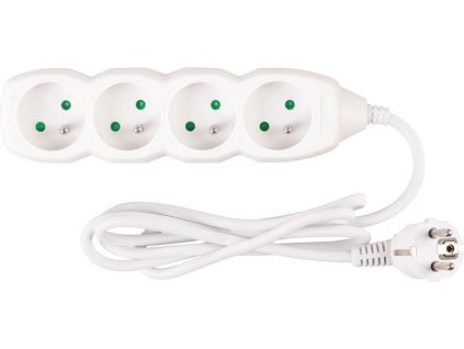 Kábel DG-F804B L-1.5 m, predlžovací, biely, 4x zásuvka, new edition  + praktický pomocník k objednávke