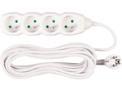 Kábel DG-F804B L-7 m, predlžovací, biely, 4x zásuvka, new edition  + praktický pomocník k objednávke